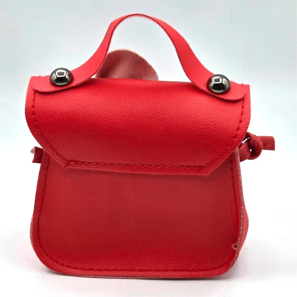 Hello Kitty Mini Crossbody Purse for Little Girls Red &‎ White w/ Dusty Rose Bow